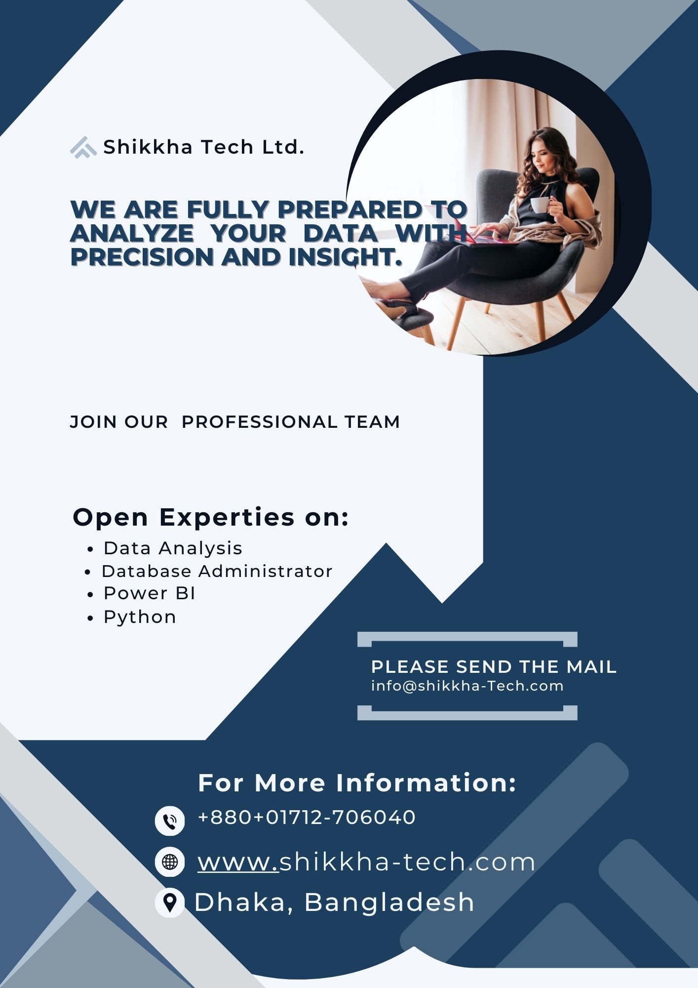 Blue and White Modern We Are Hiring Flyer Blue and White Modern We Are Hiring Flyer